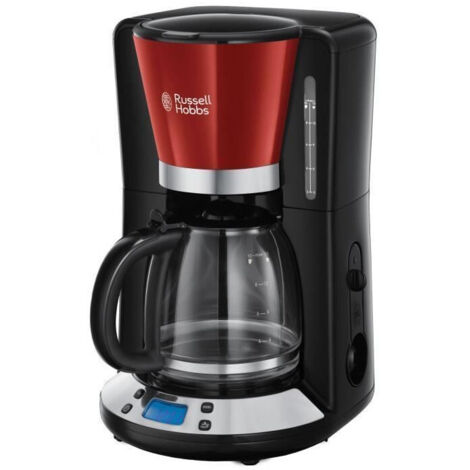 RUSSELL HOBBS 24031-56 Caffettiera Filtrante Programmabile Colours Plus 24h, Digitale, Mantenimento Caldo - Rosso (1/5)