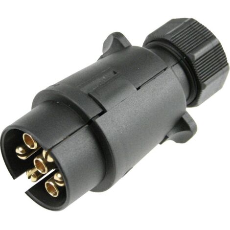 as-schwabe Spina maschio standard nera per rimorchio 7 poli