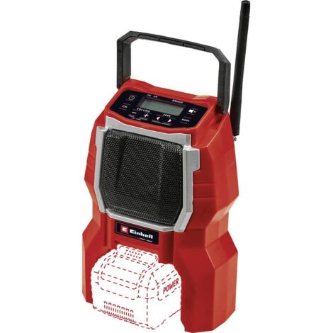 Einhell Radio a Batteria TC RA 18 Li BT Rosso Solo