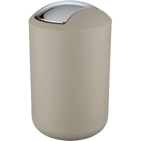 Wenko Portarifiuti con Coperchio Basculante Brasil L Taupe
