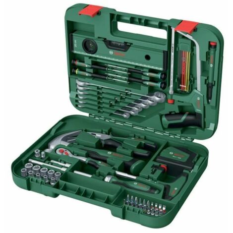 Bosch – Set di attrezzi da 64 pezzi – Utensili di alta qualità per progetti di bricolage avanzati – Valigetta robusta per trasporto e conservazione (1/5)