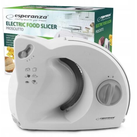 Esperanza Affettatrice per pane, carne, formaggio frutta e verdura, 150 W