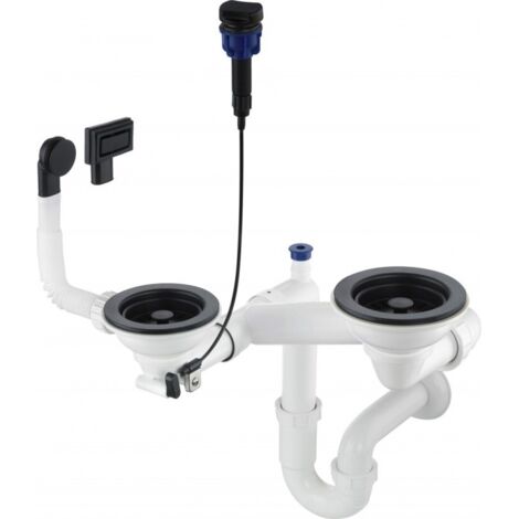 Sifone per lavello in granito a 1,5 e 2 vasche - Space-Saver ZXY N973 5907650876076