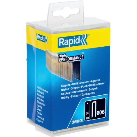 Rapid 40303096 - Punti metallici N. 606 da 30 mm, confezione da 3,600 pezzi