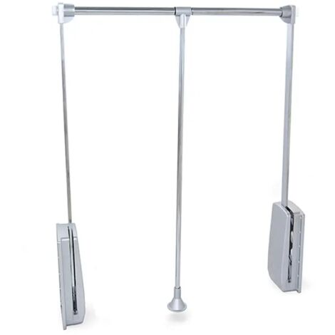 Emuca Appendino pieghevole per armadio Hang, larghezza regolabile 830-1150mm, Acciaio e Plastica, Cromo