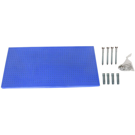 SimonRack Panneau Mural Perforé Porte-Outils avec 8 Crochets – 600x900x35 mm – Acier Blu – Simonwork