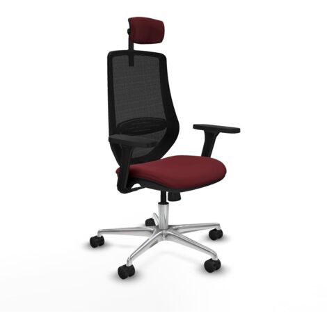 Sedia da Ufficio Piqueras y Crespo D086N2W Rosso Granato (1/5)