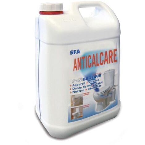 SFA – Detartrant special sanibroyeur 5 litri – Formula ultra concentrata in acido fosforico – Rispetta il caoutchouc – Adatto per conduits di piccolo diametro (1/4)