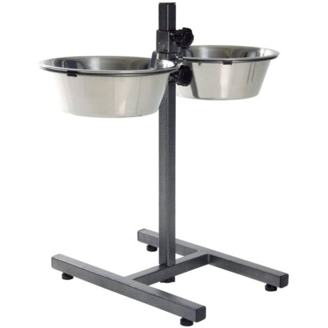 Bar per cani con piedistallo ad h: 2x2.8l/diametro 24cm