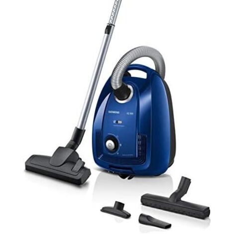 Aspirapolvere a traino Siemens iQ300 VSC3320 con sac per polvere, cilindrico, colore blu nordico metallico