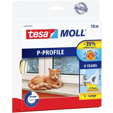 tesa tesamoll Classic Profil P bianco 9 mm 10 metri