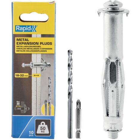 Blister 10 Unità Tappo Espansione in Metallo Ø13x65 Vite M6x75 5001554 Rapid