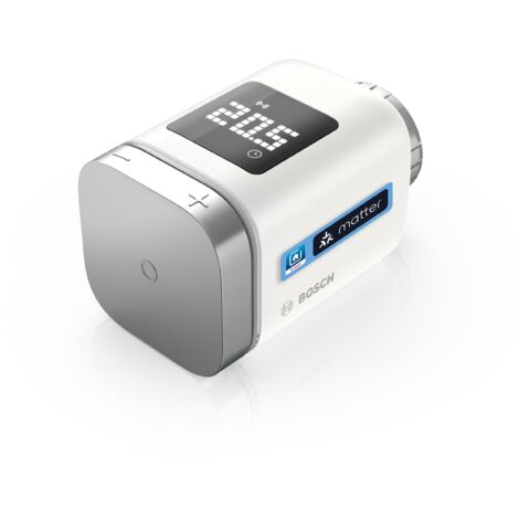 Termostato Intelligente Bosch per Radiatori II +M, Compatibile con Sistema Smart Home e Matter, Controllo Personalizzato e Confort Ottimale