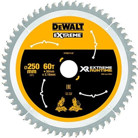 DeWalt Lama di seghetto circolare 250 mm 60 denti in carburo