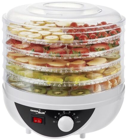 GreenBlue Essiccatore Alimentare 250W Bianco 5 Vassoi (1/5)