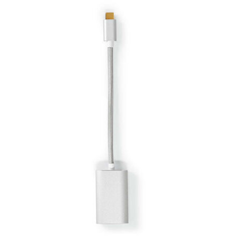 Adattatore usb c usb 32 gen 1 usb c maschio displayport femmina usb c femmina 4k60hz consegna di potenza 020 m rotondo placcato oro intrecciato nylon argento scatola co 38749810 38749810 (1/5)