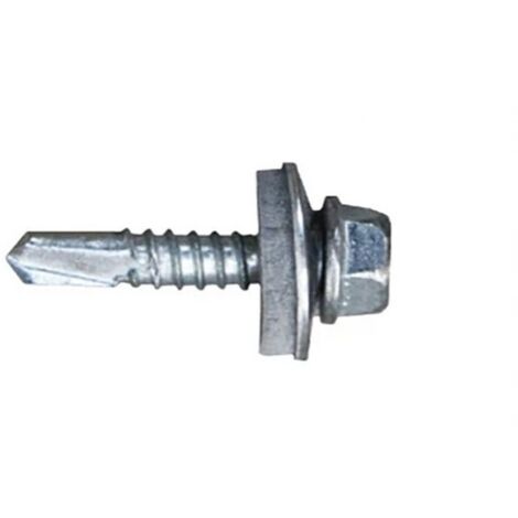 Celo 948327301 - Vite a testa cilindrica Din 7301 a testa esagonale diametro 4,8X32 Mm, rondella de Epdm diametro 14 zincato, 500 pz.