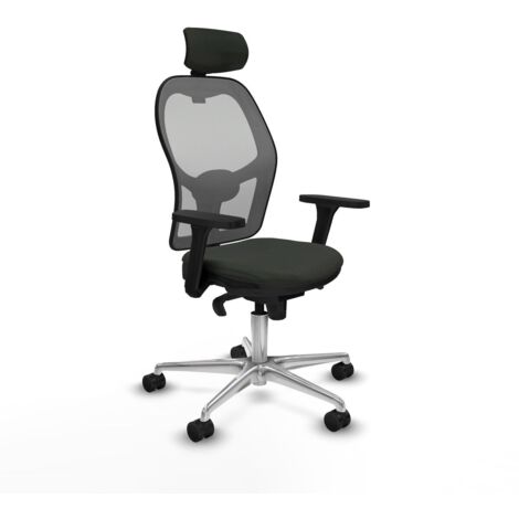 Sedia Ufficio con Poggiatesta Piqueras y Crespo 3D086N2 Nero (1/5)