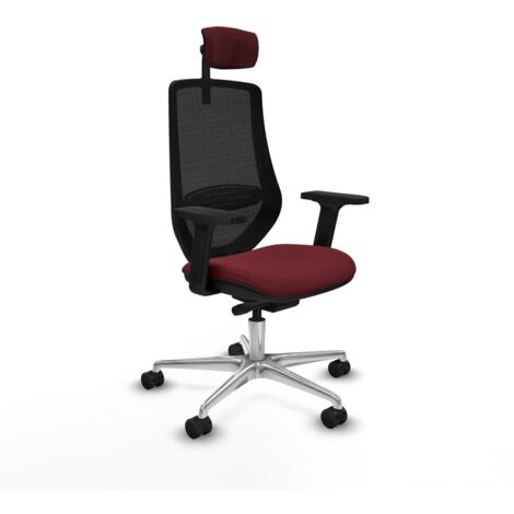 Sedia da Ufficio Piqueras y Crespo D086N2W Rosso Granato (1/5)