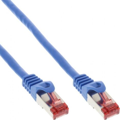 InLine Cavo Patch LAN, S/FTP (PiMf), Cat.6, 250MHz, guaina PVC, CU (100% rame), blu, 2m (1/3)