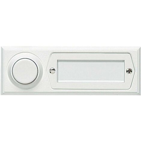 Grothe 51013 Pulsante di campanello bianco cablato resistente