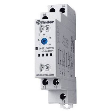 Finder Relè Multifunzionale Temporizzato 12-240 V Grigio