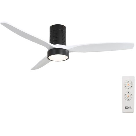 EDM 33825 Kara Ventilatore da Soffitto Bianco Nero LED (1/5)