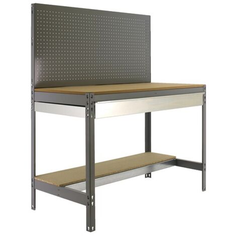 Simon Rack Banco da Lavoro Robusto Grigio Scuro 400 kg Capacità