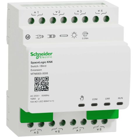 SCHNEIDER ELECTRIC MTN6805-0008 SPACELOGIC KNX - COMMUTAZIONE PERSIA/TENDE - 8 USCITE 10AX/16AC1 - ESTENSIONE