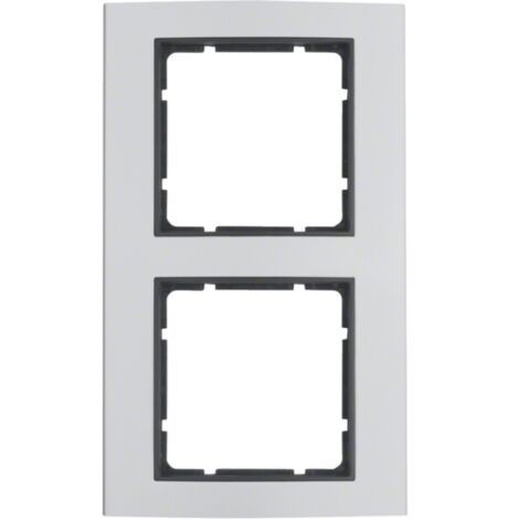 Berker B3 Cornice 2 elementi alluminio / antracite 10123004 (1/2)