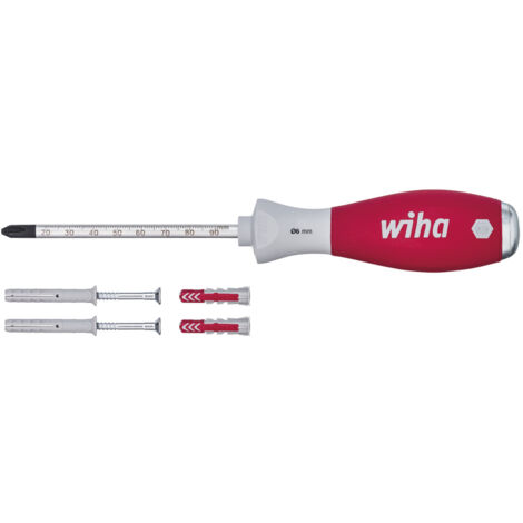 Wiha Giravite per tasselli set SoftFinish®  con lama circolare da 6 mm e 4 tasselli (41289)
