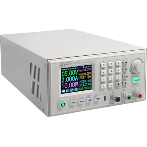 Joy-it Alimentatore da laboratorio regolabile 0 - 60 V 0 - 6 A 400 W USB , WiFi Controllo remoto, Programmabile Num. us (1/2)