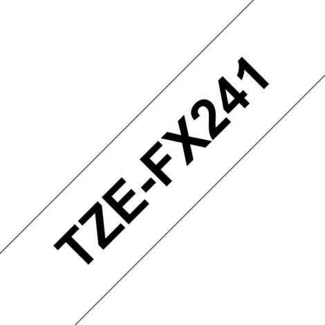 NASTRO LAM. FLESSIBILE TZE-FX241 18MMx8MT NERO/BIANCO [TZeFX241]