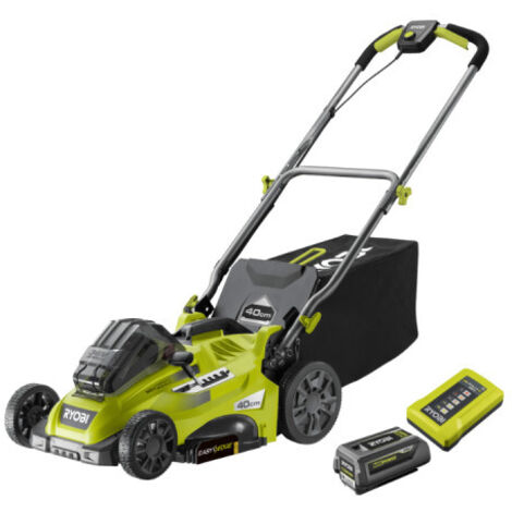 Tosaerba a spinta RYOBI 36V - taglio 40cm - 1 batteria 5,0Ah - 1 caricatore - RLM36X41H50G