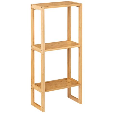 7HOUSE Scaffale Modulare In Bambù 2 Livelli – 60x57x20 Cm Per Bagno E Cucina | Mobile Con Foro Sifone, Design Naturale