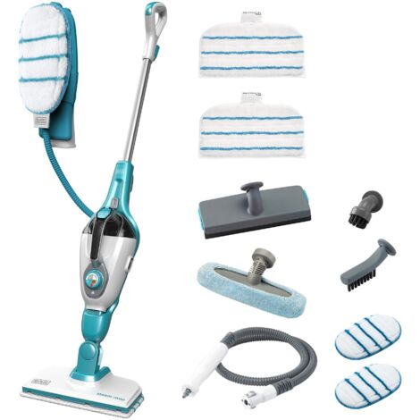 Black+Decker FSMH1351SM scopa a vapore turchese e bianca