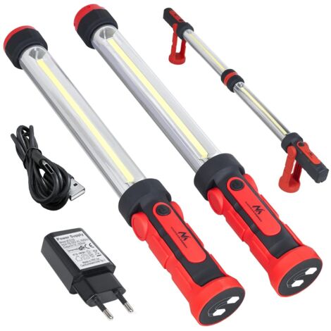 Maclean MCE230 LED XXL lampada da lavoro nera e rossa (1/4)