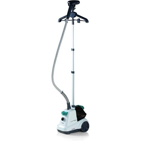 Ariete 6248, Garment Steamer Professionale, Stiratrice Verticale con piastra Acciaio Inox, 4 Livelli Vapore, Vapore continuo, Asta telescopica, Serbatoio 3 L, Accessori inclusi, Bianco