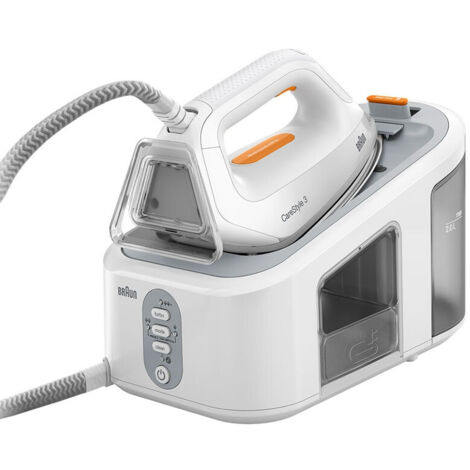 Ferro da Stiro con Caldaia Braun CareStyle 3 IS3132WH 2400 W 2 L EloxalPlus Soleplate Arancione Bianco