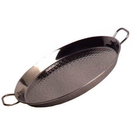 La Ideal Paellera 80 cm acciaio lucido