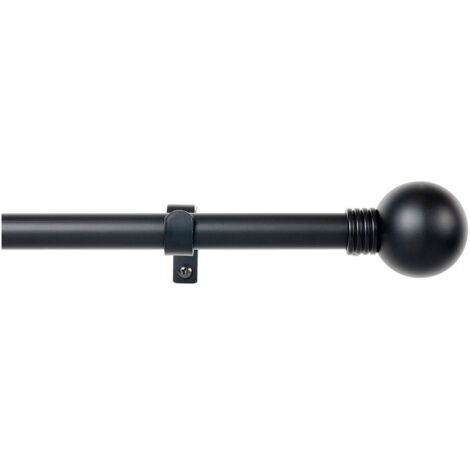 Kit bastone per tende con anello estensibile da 110 a 200cm Cintacor Nero - Storplanet