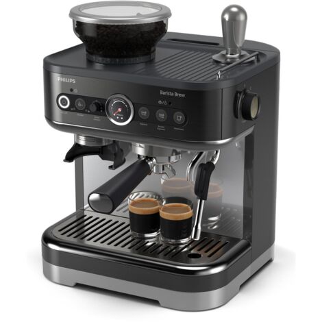 PHILIPS Barista Brew PSA3218/10 - macchina per caffè espresso semiautomatica, 15 bar, manuale dede latte, macinacaffè integrato, colore nero