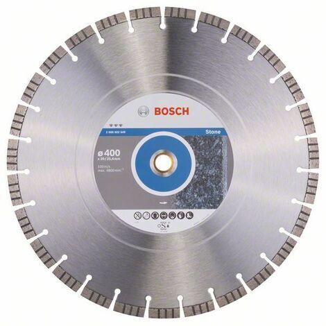 Bosch 2 608 602 649 - Disco de taglio de diamante per Pietra - 400 x 20,00+25,40 x 3,2 x 12 mm (confezione de 1)