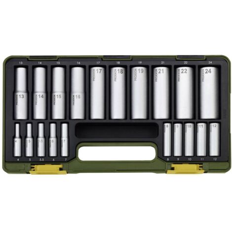 Proxxon Kit di chiavi a bussola 1/2 (12.5 mm), 1/4 (6.3 mm) 20 parti 23292