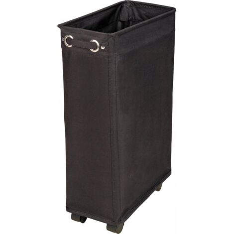 WENKO Cesto Portabiancheria Bea In Feltro Grigio Chiaro Riciclato - 75 Litri Con Manici, Design Intreccio Bianco, Per Biancheria Sporca O Accessori