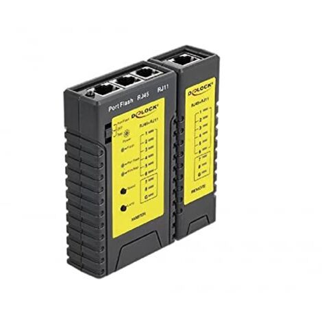 DELOCK 86407 TWISTED PAIR CABLE TESTER NERO TESTER PER CAVO DI RETE (1/4)