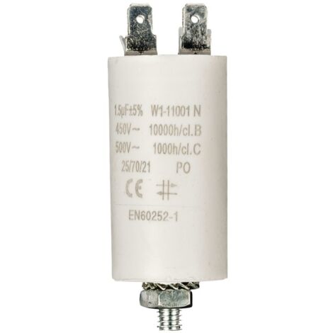 Condensatore Fixapart W1-11001N 1,5 uf / 450 V + Aarde