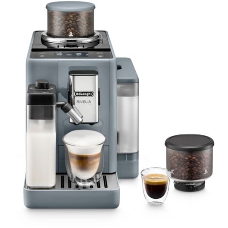 De’Longhi Rivelia EXAM440.55.G, Macchina Automatica per Caffè in Chicchi, Cappuccino al tocco di un tasto con la Caraffa Montalatte Automatica, 2 portachicchi intercambiabili... - EXAM440.55.G RIVELIA