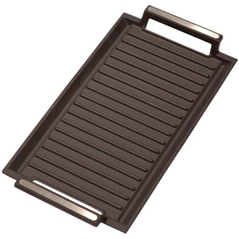 CATA GRIGLIA IN GHISA Griglia per barbecue Spessore di 8 mm Adatto solo per induzione Grande ritenzione del calore Canali laterali per una pulizia migliore Materiale in ghisa (1/4)