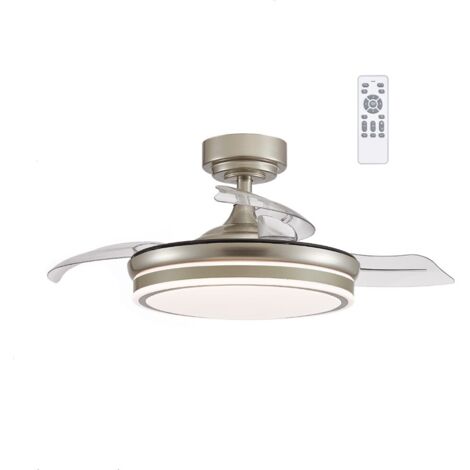 Cristalrecord Ventilatore Moderno Nickel Opaco 6 Velocità (1/5)